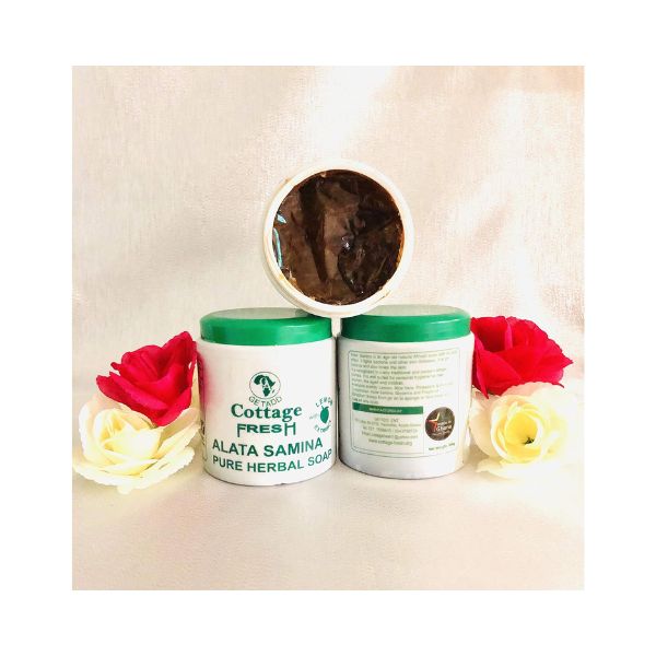 GETADD, Cottage Fresh Ghana, Alata Samina Pure Herbal Soap,| Handmade,550 grams (Lemon Fresh, Green Top)