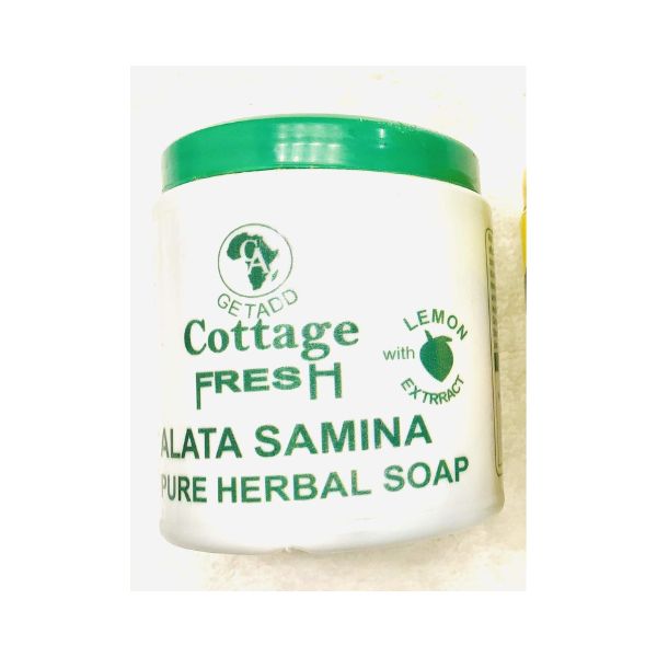 GETADD, Cottage Fresh Ghana, Alata Samina Pure Herbal Soap,| Handmade,550 grams (Lemon Fresh, Green Top)