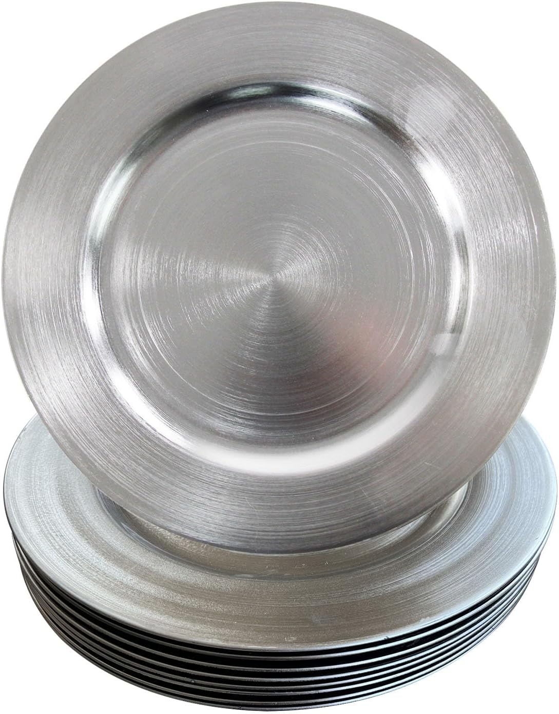 Metallic Rose Gold Charger Plates - 12 pcs, 13-Inch Round