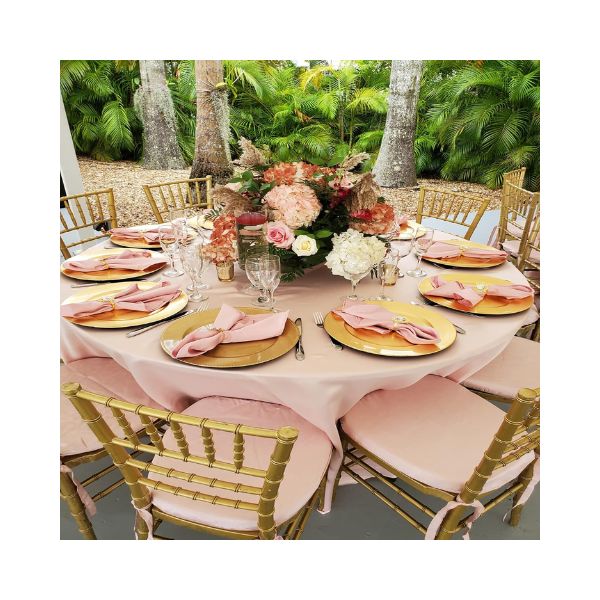 6-Pack Gold Beaded Charger Plates, 13" - Wedding & Event Table Decor