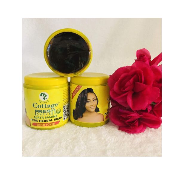 GETADD, Cottage Fresh Ghana, Alata Samina Pure Herbal Soap,| Handmade,550 grams (Lemon Fresh, Green Top)