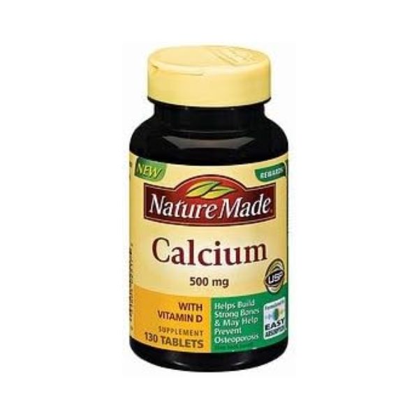 Nature Made Calcium 500mg + D3 - 130 Tabs.