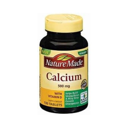Nature Made Calcium 500mg + D3 - 130 Tabs.