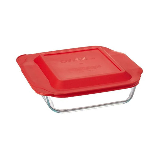Pyrex 8"x8" Square Dish - Red, Large Handle