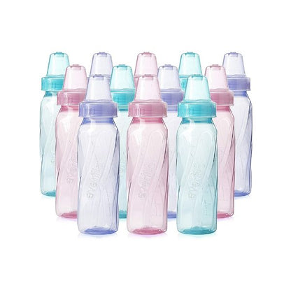 Evenflo Feeding Classic Tinted Baby Bottles, Pink/Lavender/Teal