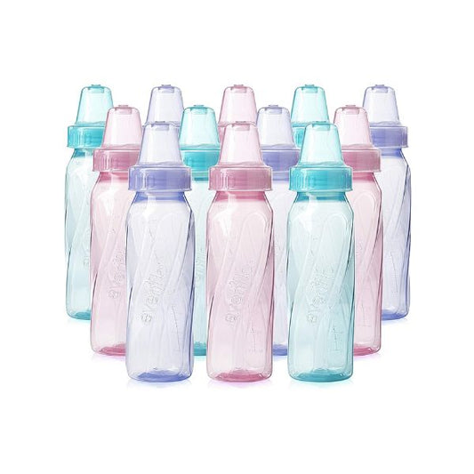 Evenflo Feeding Classic Tinted Baby Bottles, Pink/Lavender/Teal