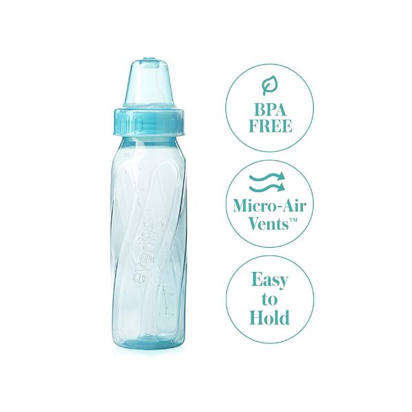 Evenflo Feeding Classic Tinted Baby Bottles, Pink/Lavender/Teal