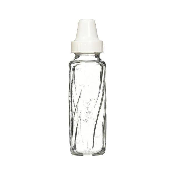 Evenflo 3 Pack Classic Glass Baby Bottles with vented nipples and measurement markings