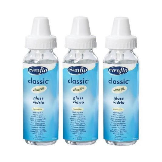 Evenflo 3 Pack Classic Glass Bottle