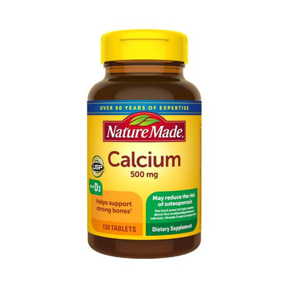 Nature Made Calcium 500mg + D3 - 130 Tabs.