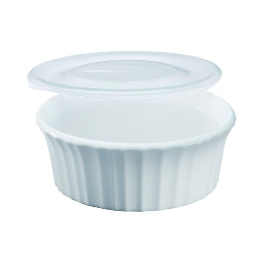 CorningWare Baking Dish French White 16oz - a Matching Lid