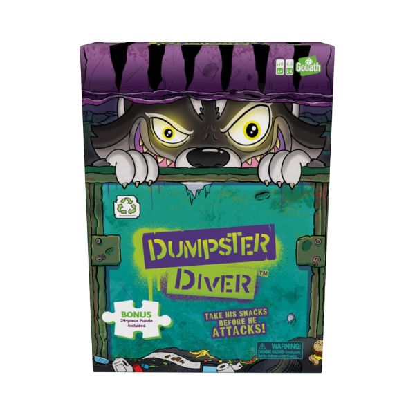 Goliath Dumpster Diver Game w/ 24pc Puzzle - Raccoon Snack Attack