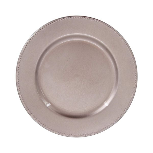 Welmatch Beaded Charger Plates - 12pcs (13 Inch Round)
