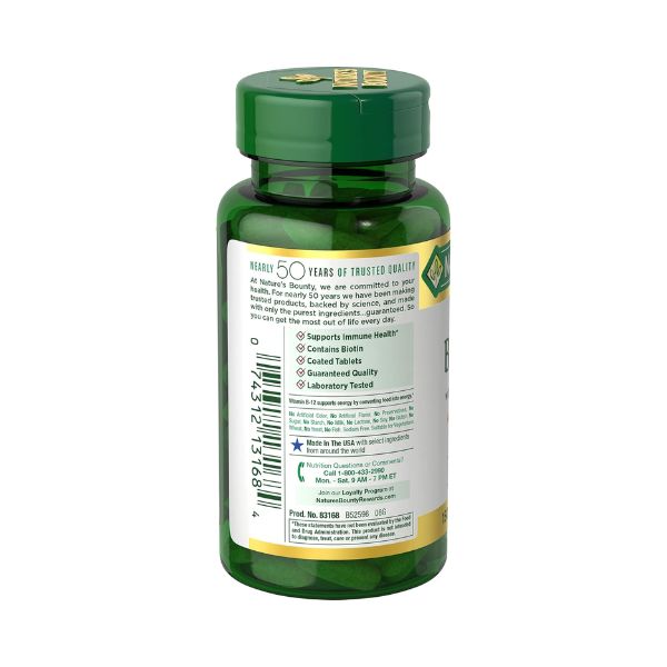 Nature's Bounty Super B Complex with Folic Acid Plus Vitamin C Tablets - 150 ct, Pack of 2