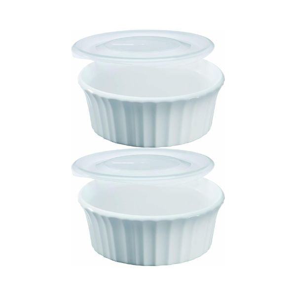 CorningWare Baking Dish French White 16oz - a Matching Lid