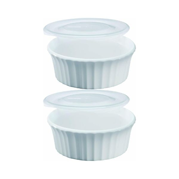 CorningWare Baking Dish French White 16oz - a Matching Lid
