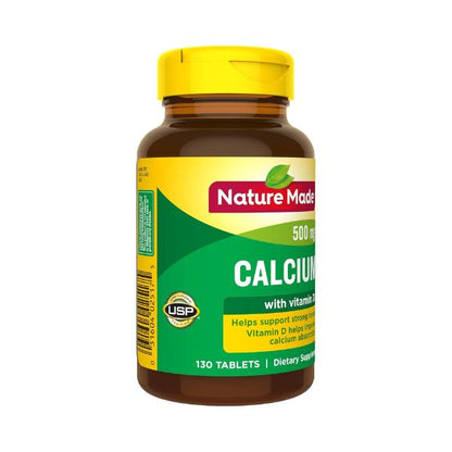 Nature Made Calcium 500mg + D3 - 130 Tabs.