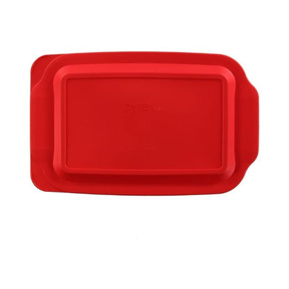 Pyrex Basics 3-Quart Glass Baking Dish w/ Red Lid, 9"x13" - Made in USA