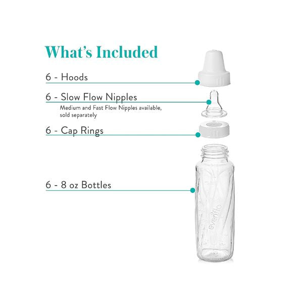 Evenflo Feeding Classic Glass Bottle, Twist Bottles