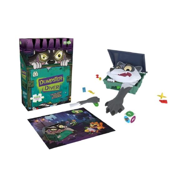 Goliath Dumpster Diver Game w/ 24pc Puzzle - Raccoon Snack Attack