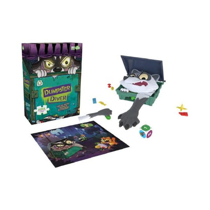 Goliath Dumpster Diver Game w/ 24pc Puzzle - Raccoon Snack Attack