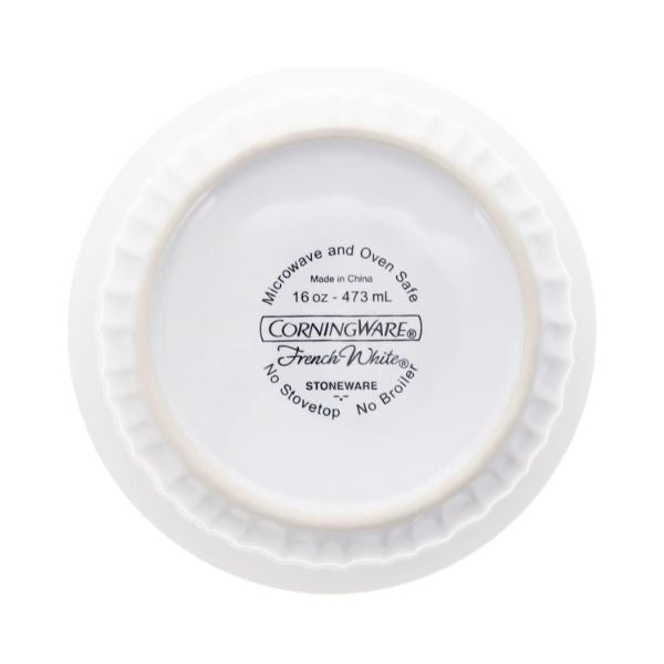 Corningware FS16 16oz /473mL Round French White Casserole Dish