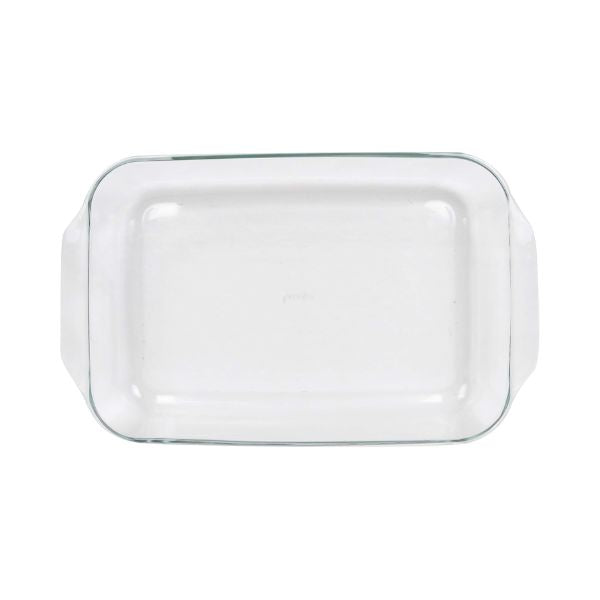 Pyrex (1,2,4) 233 Oblong Rectangle Clear Glass Casserole Baking Dish & (1,2,4) 233-PC Red Lid