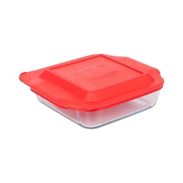 8" Red Square Baking Dish