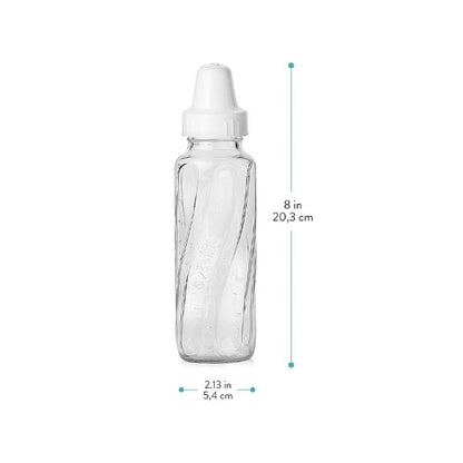 Evenflo Feeding Classic Glass Twist Bottles, 8 Ounce (Pack of 6),Clear,1018611