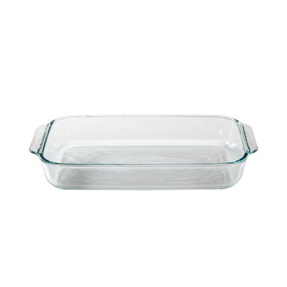Pyrex Basics 3-Quart Glass Baking Dish w/ Red Lid, 9"x13" - Made in USA