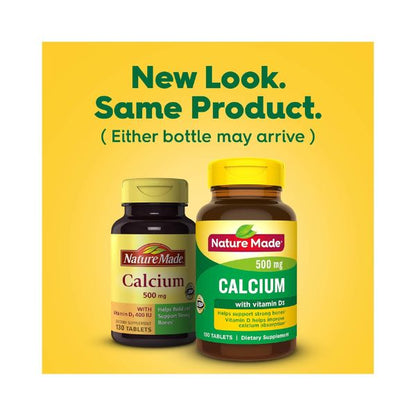Nature Made Calcium 500mg + D3 - 130 Tabs.