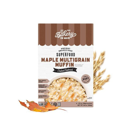 Bakery On Main Gluten-Free Instant Oatmeal, Maple Muffin, 10.5oz (3-Pack)