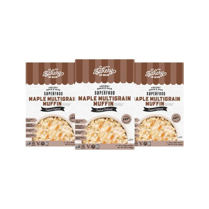 Bakery On Main Gluten-Free Instant Oatmeal, Maple Muffin, 10.5oz (3-Pack)