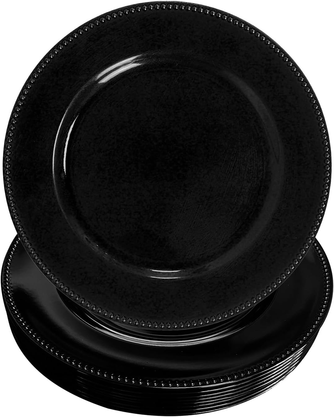 Welmatch Beaded Charger Plates - 12pcs (13 Inch Round)