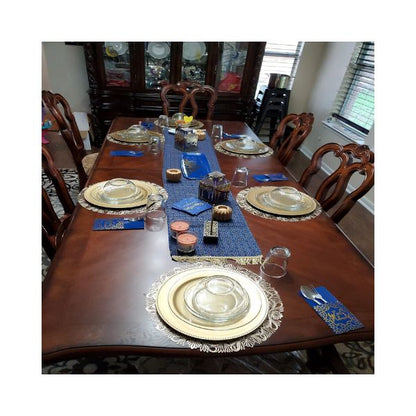 6-Pack Gold Beaded Charger Plates, 13" - Wedding & Event Table Decor