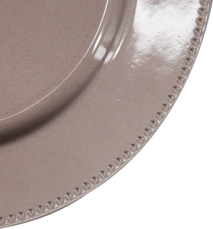 Welmatch Beaded Charger Plates - 12pcs (13 Inch Round)