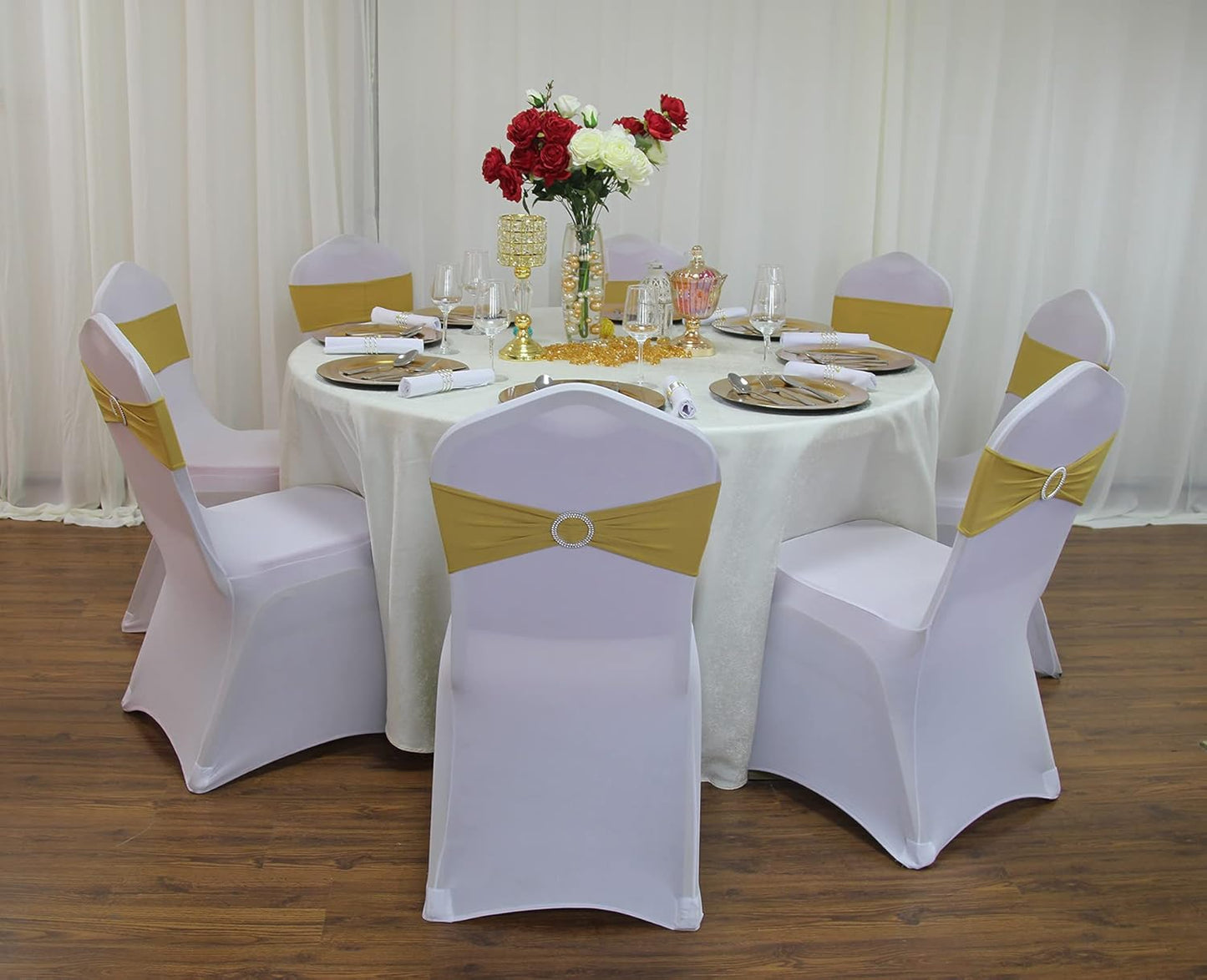 Metallic Rose Gold Charger Plates - 12 pcs, 13-Inch Round