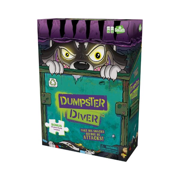Goliath Dumpster Diver Game w/ 24pc Puzzle - Raccoon Snack Attack