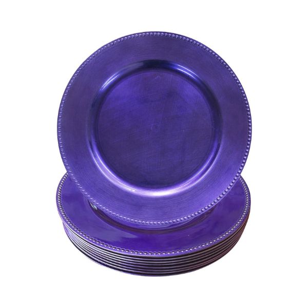 Beaded Charger Plates - 12pcs.