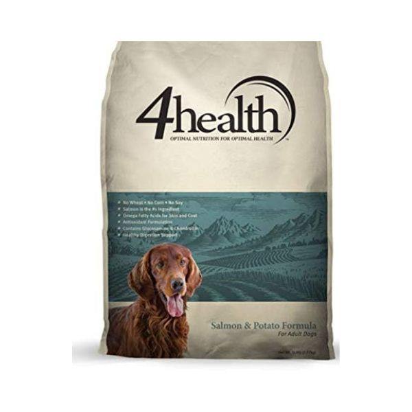 4health Salmon & Potato adult dog food for skin and coat health with salmon and seafood flavor
